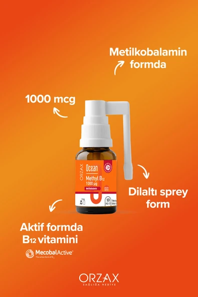 OCEAN Methyl B12 Dilaltı Sprey 10 ml - Resim 3