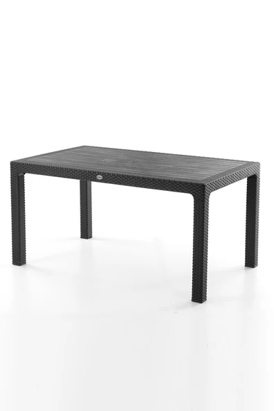 Evdemo Rattan 90x150 cm Masa Siyah ürün görseli 1