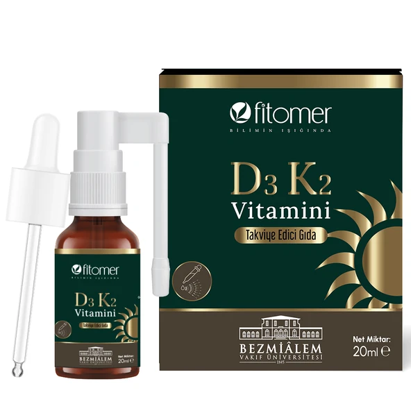 Fitomer Vitamin D3 ve Vitamin K2 Sprey Damla 20 ml ürün görseli 1
