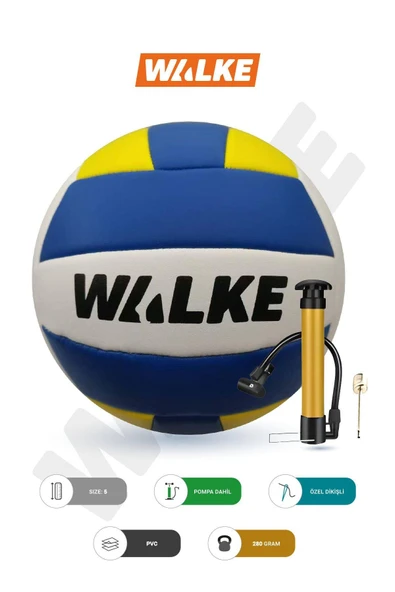 Walke Premium Dikişli Voleybol Topu Pompa Hediyeli - Resim 2