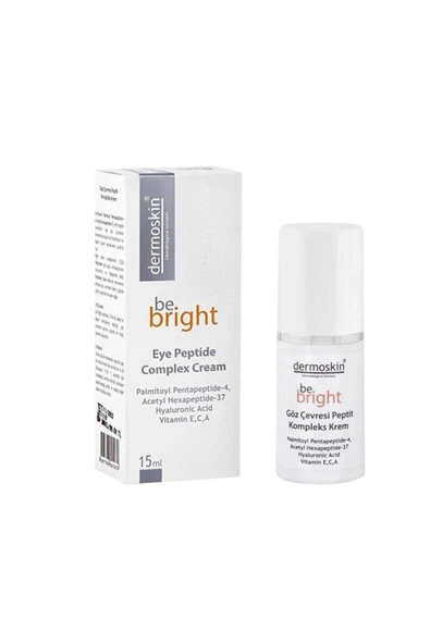 DERMOSKİN Be Bright Göz Çevresi Peptit Kompleks Krem 15 ml - Diş Beyazlatıcı Köpük Hediye ürün görseli 1