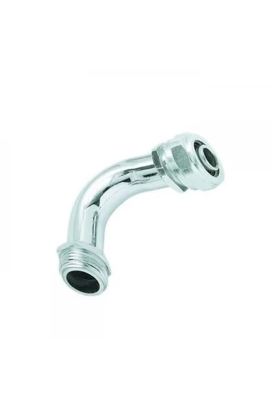 Krom Pex Dirsekli Radyatör Bağlantı Borusu Krom Dirsek Boru 10 Cm ürün görseli 1