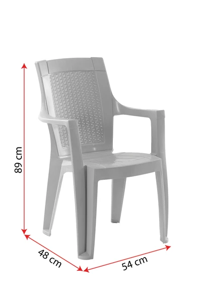 Evdemo Efes 4'lü Rattan Sandalye Siyah - Resim 5