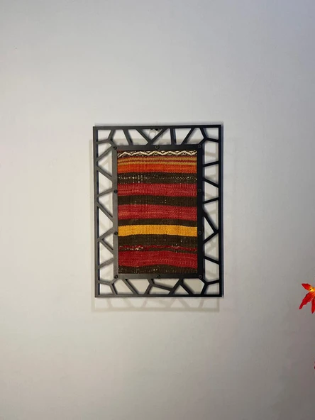Sivas Yöresi 90 Yıllık Geleneksel Kilim Sanatı Metal Tablo ürün görseli 1