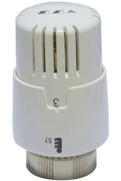 Eca 1/2 Köşe Termostatik Vana Trv4 (kafa+gövde) Çalışma Sıcaklık Ayarı (15 C -28 C) ürün görseli 1