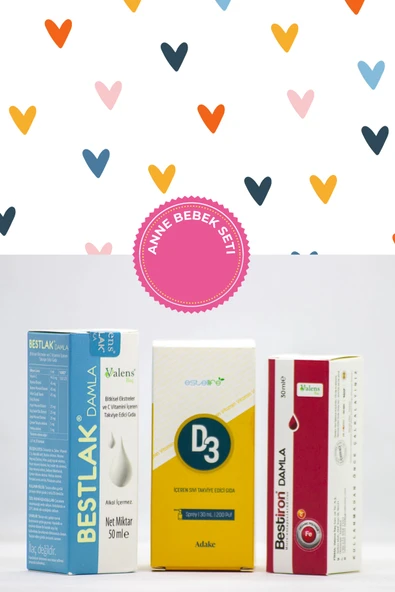 VALENS Bestlak Anne Sütü Arttırıcı Damla 50 ml-Bestiron Demir Takviyesi Damla 30 ml-D3 Vitamin Sprey 30 ml ürün görseli 1