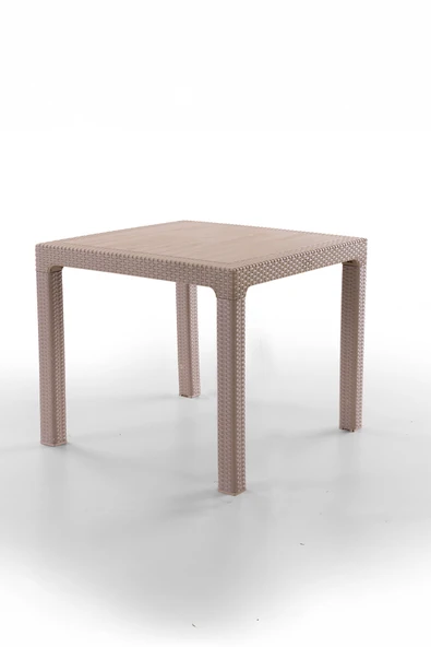 Evdemo Rattan 90x90 cm Masa Cappuccino ürün görseli 1