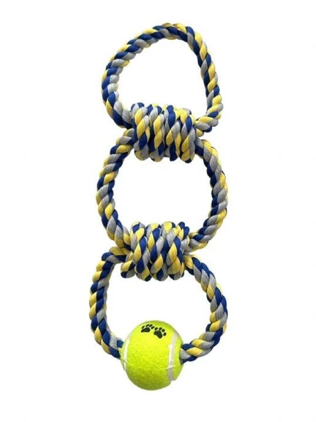 Nunbell Kalın 3 Düğüm Diş İpi Toplu Köpek Oyuncağı ürün görseli 1