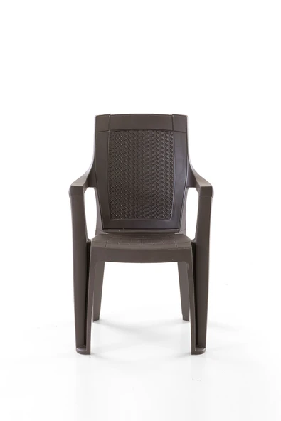 Evdemo Efes 2'li Rattan Sandalye Kahve - Resim 3
