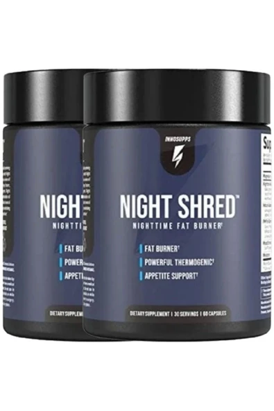 Süper Innosupps 2Li Adet Night Shred Nighttime Fatburner Gece Istenmeyen Yağlara Parçalayıcı 60 Caps ürün görseli 1