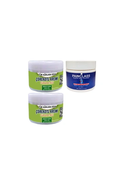 Süper Çörek Otu Rahatlatıcı Krem 2x150 ml+Painclass 150 ml Kuyruk Yağı Kremi ürün görseli 1
