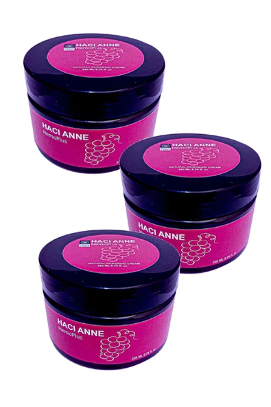 Süper Hacı Anne HemoPlus  Doğal  Onarım Kremi 250 ml x 3 adet ürün görseli 1