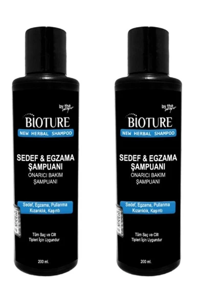 Süper Bioture Eg.zama Sede.f Tahribatlarını Döküntülerini Onaran Bakım Şampuanı 200 ml X 2 Ad ürün görseli 1