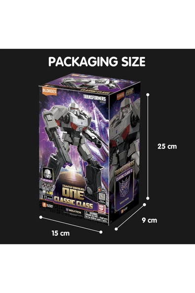 Blokees Transformers Classic Class 12 Megatron Işıklı Hareketli Lisanslı Model Kit - Resim 3