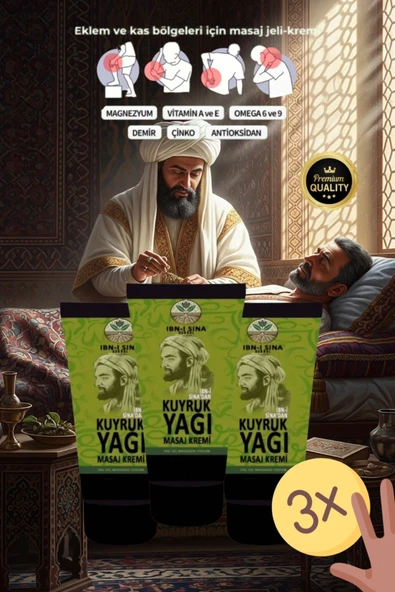 İbni Sina Kuyruk Yağı Mucizesi Rahatlatıcı Masaj Kremi 3 Adet ürün görseli 1