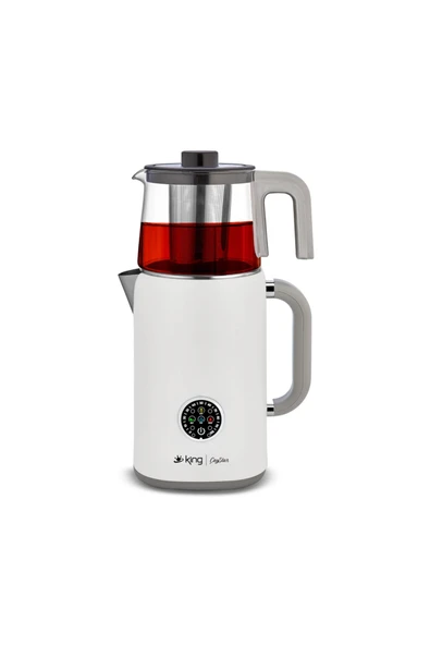 King Kcm387 Çaystar Dijital Çay Makinesi-Beyaz ürün görseli 1
