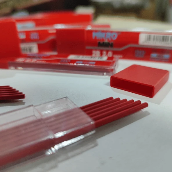 Mikro Teknik Min 2 Mm 2b 90 Mm Kırmızı 6 Pcs | M-928 ürün görseli 1