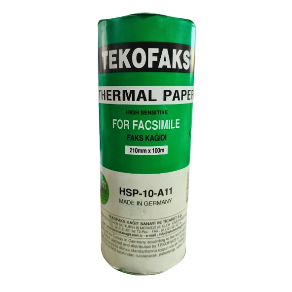 Tekofaks Termal Kağıt 210mm X 100m | Hsp-10-a11 ürün görseli 1