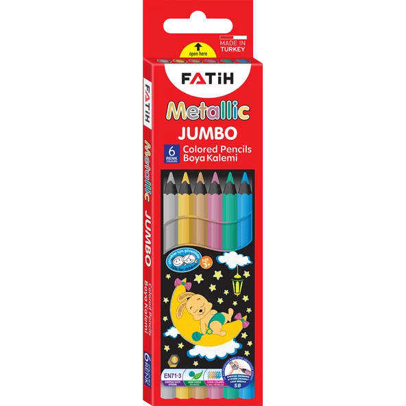 Fatih Kuru Boya Tam Boy Jumbo Metalik 6 Lı 33360 ürün görseli 1