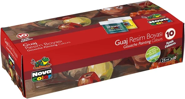 Nova Color Guaj Boya Şişe 10 Renk Nc-114 ürün görseli 1