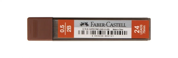 Faber Castell Super Fine Min 0.5 Uç 2b 75mm 24 Pcs/ 1tüp | 127520 ürün görseli 1