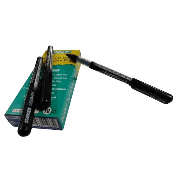 Stanger Rollerball Solid Inkliner 0.5 Mm Siyah Pilot Kalem 10'lu Paket - Resim 5