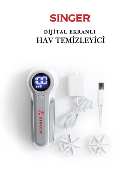 Dijital Ekranlı Hav ve Tiftik Temizleyici - Ergonomik Saplı Tüy Toplama Makinesi ürün görseli 1
