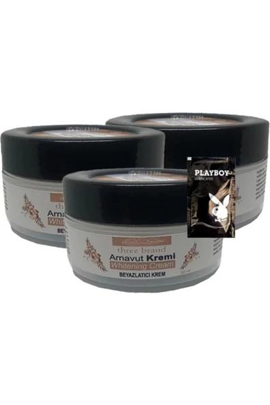 Three Brand Arnavut Kremi Whitening Cream 3'lü Bölgesel Aklık Kremi 50 ml + 1 Hediye Jel ürün görseli 1