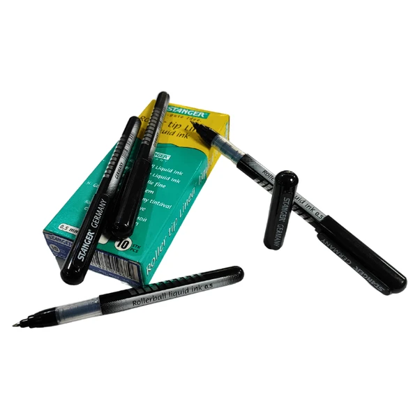 Stanger Rollerball Solid Inkliner 0.5 Mm Siyah Pilot Kalem 10'lu Paket ürün görseli 1