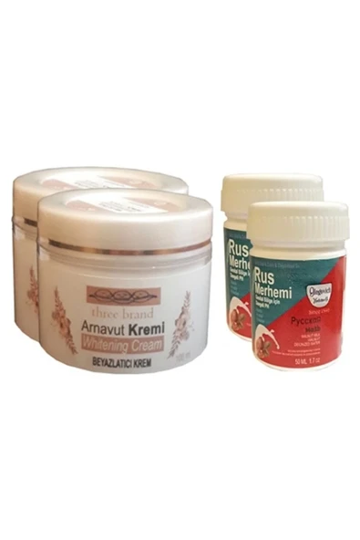 Süper Three Brand Vücut Kremi 100 ml Arnavut Kremi 2 Adet + Rus Merhemi 50 ml 2 Adet ürün görseli 1