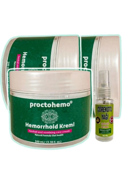 Süper Proctohemo Krem 100 ml x 3 adet + Çörek Otu Yağı 30 ml ürün görseli 1