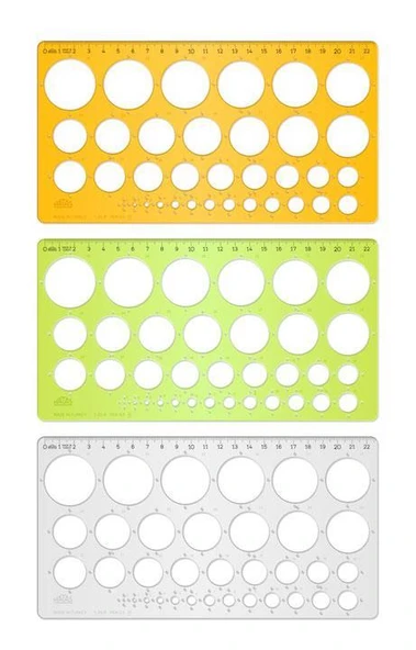 Hatas Daire Şablonu Cetvelli Ekonomik 1-35 Mm 02271 ürün görseli 1