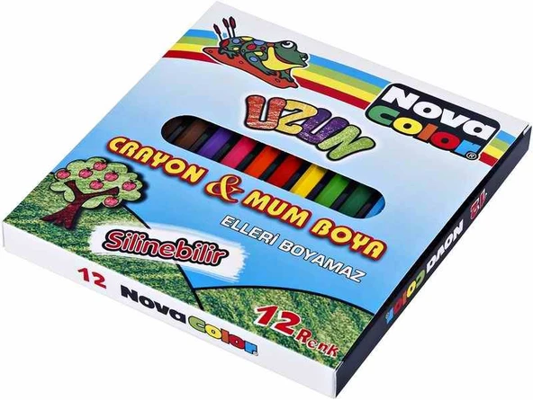 Nova Color Mum Pastel Boya Karton Kutu Tam Boy Köşeli 12 Li Nc-2112 ürün görseli 1