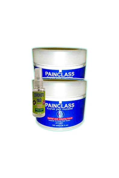 Süper Painclass Rahatlatıcı Kuyruk Yağı Bakım Kremi 2x100 ml+30 ml Çörek Otu Yağı ile ürün görseli 1