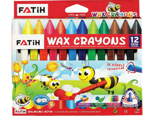 Fatih Mum Pastel Boya Wax Crayon Jumbo 12 Renk | 50220 ürün görseli 1