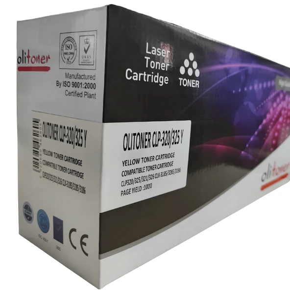 Olitoner | Clp320 - Clp325 1k Sarı Muadil Toner ( Uyumlu Modeller: Clp320 - Clp325 - Clp321 - Clp326 - Clx3185 - Clx3285 - Clx3186 ) ürün görseli 1