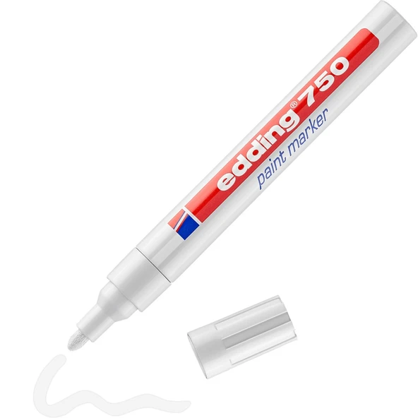 Edding Markör Dekor Boya Yuvarlak Uçlu 2-4 Mm Beyaz 750 ürün görseli 1