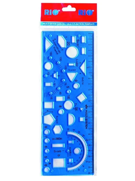 Rio Multi Faction Şablonu Cetvel 25 Cm - Resim 3