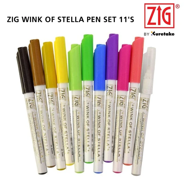 Zig Wink Od Stella Simli Kalem - Siyah - Resim 5