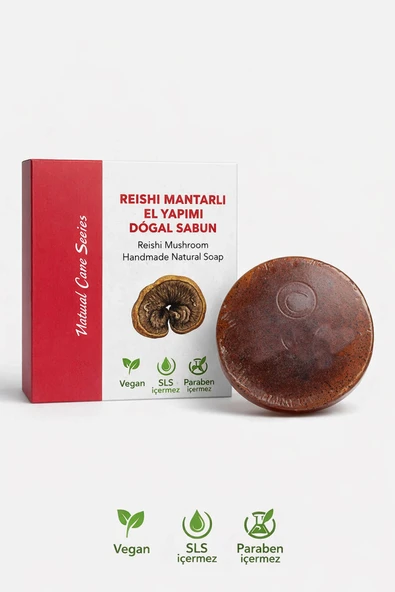 Reishi Mantarlı El Yapımı Doğal Oval Sabun - 100 gr ürün görseli 1