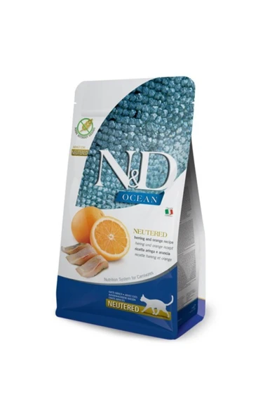 N&D Ocean Ringa Balıklı Ve Portakallı Kısır Kedi Maması 5 Kg ürün görseli 1