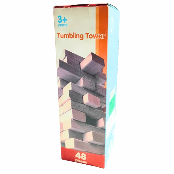 Juno 48 Parça Natural Jenga Tumbling Tower ürün görseli 1