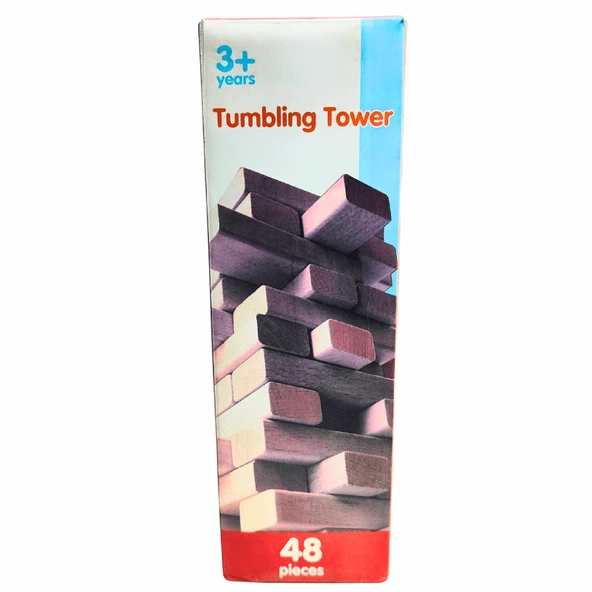 Juno 48 Parça Natural Jenga Tumbling Tower - Resim 2