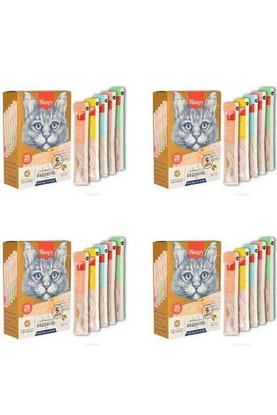 Wanpy Karışık 8 Lezzetli Krema/sıvı Kedi Ödülü 25x14gr X 4 Adet ürün görseli 1