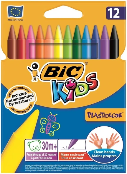 Bic Pastel Boya Plastidecor Karton Kutu 12 Li 920299 ürün görseli 1