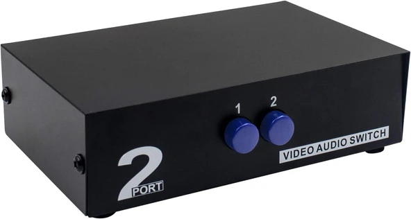 Av Anahtar Kutusu Anahtar Seçici (2 Giriş 1 Çıkış) - Video Audio Switch ürün görseli 1