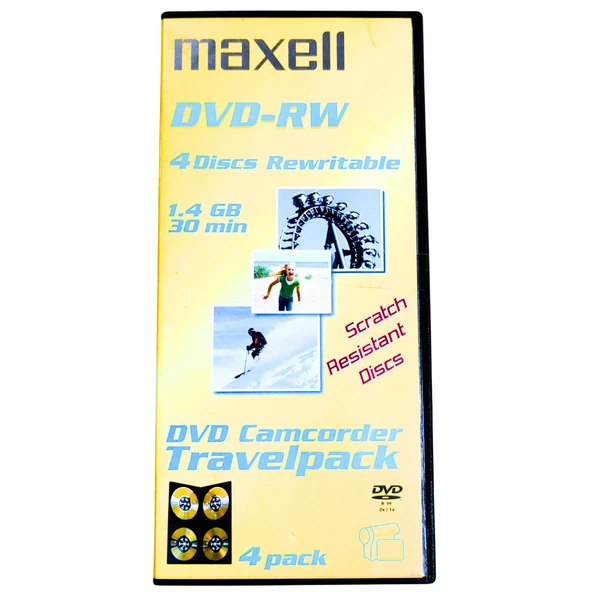 Maxell Dvf-rw 4  X 1.4gb 30min Discs Dvd Camcorder Travelpack ürün görseli 1
