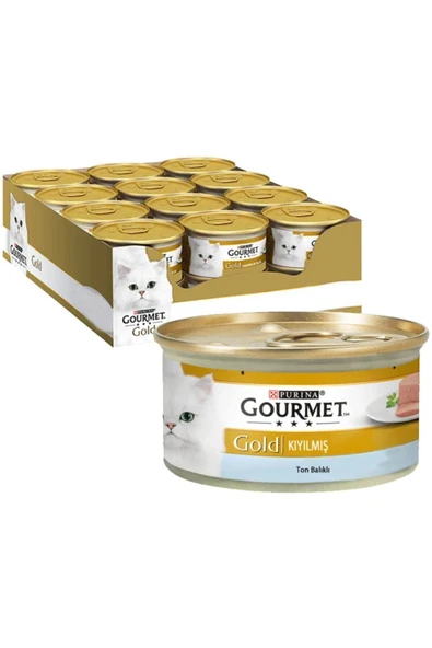 Gourmet Gourmet Gold Kıyılmış Ton Balıklı Kedi Yaş Mama 85 Gr. 24 Lü Paket ürün görseli 1