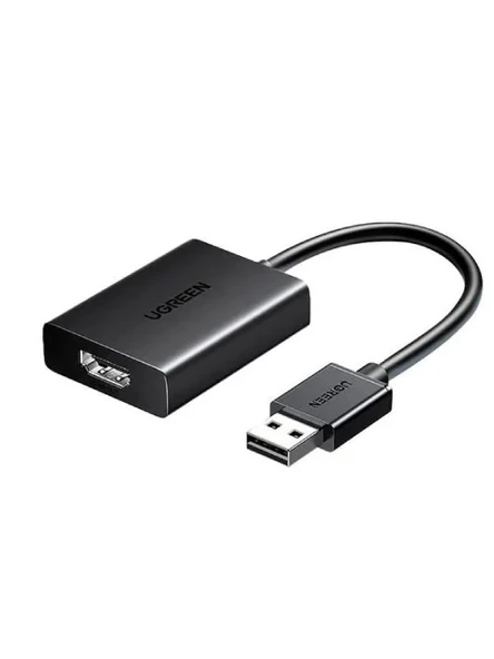 UGREEN 25161 CM679 USB to HDMI Dönüştürücü 1080P 60Hz Video Ses Senkronizasyon Adaptörü Siyah 15cm ürün görseli 1