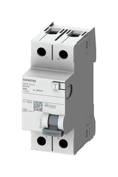 Siemens Monofaze 2P 40A 30ma Kaçak Akım Koruma Rölesi (Hayat Koruma Rölesi) 5SV5314-6 ürün görseli 1